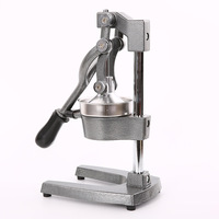 Handmatige citruspers van roestvrij staal, citroen-, limoen- en sinaasappelpers, behuizing van gietijzer en aluminiumlegering, slowjuicer-extractor