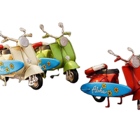 Mini patinete de Metal hecho a mano, modelo de motocicleta antigua, estilo moderno, decoración de Navidad para el hogar y la Oficina, impresión Digital, regalos al por mayor