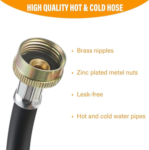 Manguera de entrada para lavadora con mezclador en Y, reforzada con caucho, sin plomo, con certificación CUPC - Product Image 3