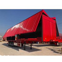 Chine Fabrication bonne qualité 40 pieds aile volante Van Semi remorque 3/4/5 essieux boîte Transport aile Semi utilitaire camion remorque