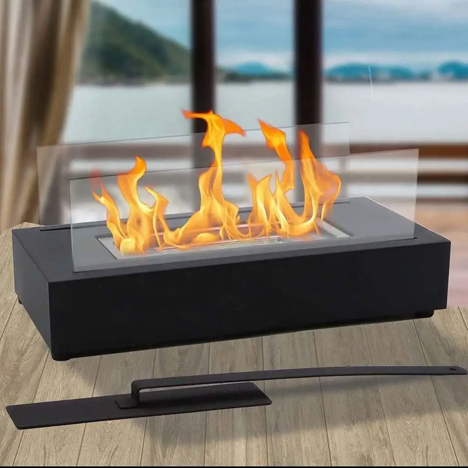 현대 탁상 firepit 장방형 장방형 탁상용 firepit 휴대용 불 구덩이 탁상