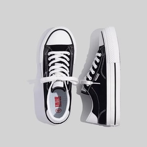 Classic Men's Canvas Sneakers Comfortable <b>Lace</b>-up Flat Board Shoes Lightweight Breathable Mesh Lining Solid Color Casual Shoes - Product Image 3