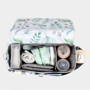 Bolsa Organizadora de Pañales para Bebé, de Poliéster con Impresión Digital Personalizada, Múltiples Bolsillos, Ganchos para Cochecito, Correa Ajustable - Product Image 2