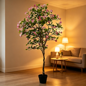Árbol de Buganvillas Artificial, Árbol de Flores de Seda de 155 cm, Decoración Floral Realista para Bodas, Hogar y Jardín - Product Image 4