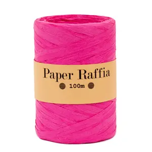 FSC Paper Raffia Rafia Yarn Raphia Twisted Raffia Paper Raffia For Crocheting Bag Hat