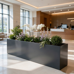 Long Strip Double Compartment <strong>Window</strong> <strong>Sill</strong> <strong>Planter</strong> With Water Filling Port Indoor Balcony Flower Pot Self Watering Trough - Product Image 2