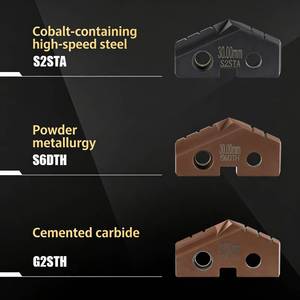 Plaquettes <span class=keywords><strong>de</strong></span> foret à lame plate en carbure Cobalt HSS S2STA/S6DTH/G2STH pour le perçage du métal - Product Image 2