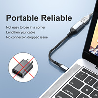 15cm USB tipe-c 3.1 ke USB 3.0 kabel OTG dengan TPE Material Braid Shielding 3A pengisian cepat garansi 12 bulan