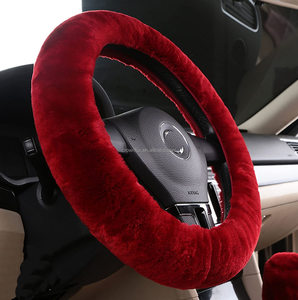 2022 meilleure vente accessoires de voiture doux anti-dérapant Auto décoration fourrure <span class=keywords><strong>volant</strong></span> <span class=keywords><strong>couvre</strong></span> - Product Image 6