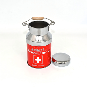 Caja de Metal con Forma de Lata de Leche con Asa de Madera, Caja de Metal Personalizada para Envasar Regalos, Snacks y Suplementos Alimenticios - Product Image 5