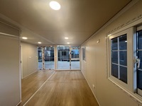 Casa Contenedor Modular Prefabricada Moderna, Techo Plano Desmontable, Estructura de Acero Prefabricada, Ventanas de Aluminio, Villa o Apartamento