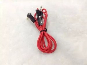90 degrees male to male 3.5mm Audio AUX Cable with microphone Lead for Monster Beats Studio Solo HD Pro - red - Product Image 3