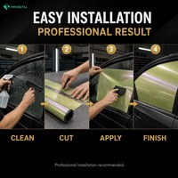 Película para Parabrisas con Cambio de Color 70% VLT Verde Púrpura Iridiscente Tinte Espejo Control Solar UV99 IR92 2mil Venta al por Mayor OEM de Fábrica