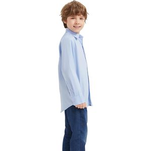 Chemise habillée à manches longues pour garçons, en coton Oxford, avec poche poitrine, pour uniformes scolaires, de 9 mois à 16 ans - Product Image 2