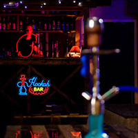 Insegna LED per Bar Hookah, Lampada da Parete al Neon Riutilizzabile per Lounge Hookah e Caffè, Luce USB Regolabile, Regalo Unico per Lui e il Fidanzato