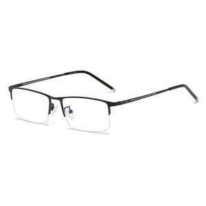 Nouvelles lunettes de vue demi-cerclées carrées en métal pour hommes, protection anti-lumière bleue, design ultra-léger, origine Taizhou - Product Image 2