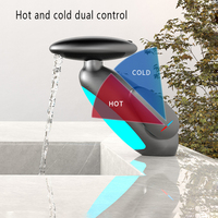 Robinet d'eau intelligent de haute qualité à poignée unique, design moderne sans contact, robinet de lavabo chaud et froid pour lavabo de salle de bain