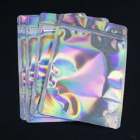 Op voorraad 4x5 inch ritssluitende zwarte matte staande zakken voor voedselverpakkingen met volledig venster