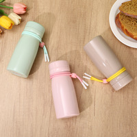 Nouvelles gourdes isothermes en acier inoxydable personnalisées pour filles, 350 ml, anti-fuite, à double paroi, avec infuseur
