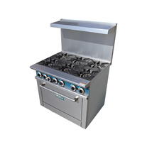 Cuisinière à gaz commerciale Core Pro CP-R36 avec four en acier inoxydable pour restaurant