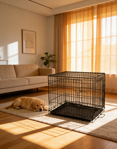 Jaula Plegable para Perros con Bandeja, Jaula Metálica Apilable y Transpirable para Perros Pequeños y Medianos - Product Image 3