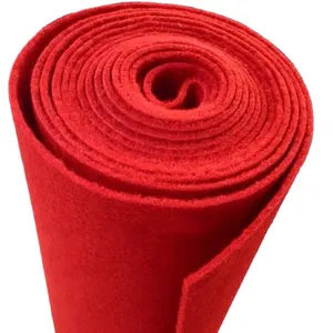 无纺布针刺毛毡布红色地毯