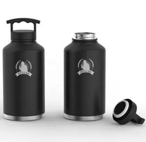 プライベートラベル高品質サーマルウォーターボトル漏れ防止2リットル64オンス大型ステンレス鋼魔法瓶