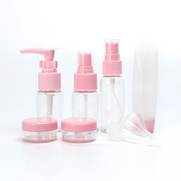 Pulvérisateur en plastique PET emballage cosmétique bouteille de voyage ensemble 50ml 80ml 100ml pots cosmétiques portable petite taille vide bouteille de soin de la peau