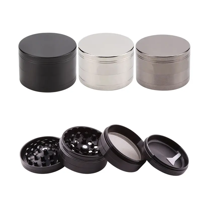 Erliao in lega di zinco 4 strati in metallo usa herb grinders 63mm logo personalizzato herb saver grinder all'ingrosso