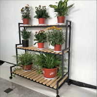 Grosir langsung rak Pot bunga balkon bergerak desain langkah banyak lapisan untuk tampilan bunga tanaman spesifik untuk RUMAH & Taman