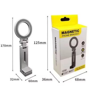 360 rotate foldable magnetic mobile phone holder Desk Biner Travel Journey universal metal stand bracket flexible bracket travel - Product Image 2