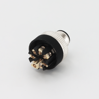 Connecteurs circulaires mâles M12, 8 broches de type A, droits, étanches IP67 avec presse-étoupe PG7/PG9, pour capteurs industriels