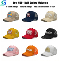 Casquette Trucker en Twill de Coton et Polyester avec Logo Brodé Personnalisé, Style Pro à 5 Panneaux et Dos en Maille, pour Hommes et Femmes, Vente en Gros