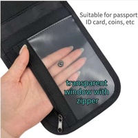 Tas Selempang Leher untuk Perjalanan, Dompet Paspor dengan Tali yang Dapat Disesuaikan untuk Perjalanan yang Aman