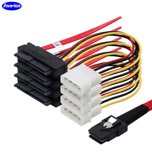 Cable Ionpion Mini Sas 36P SFF-8087 a SFF-8482 de 4 pines rojo para conexión de almacenamiento de servidor - Product Image 1
