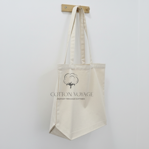 กระเป๋าผ้าฝ้ายแบบมีก้น 100% ผ้าฝ้าย ขายดี ผลิตคุณภาพสูง พิมพ์ลายตามสั่ง ราคาขายส่ง - Product Image 1