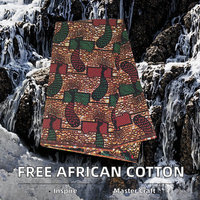 Tissu Popeline Africain Kitenge Uni Écologique Anti-rétrécissement 100% Coton Imprimés Wax pour Robes et Chemises (Poids Moyen)