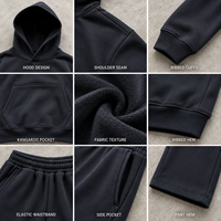 Ensemble de survêtement personnalisé pour homme, coupe décontractée, en molleton vintage, 2 pièces, style streetwear oversize, fabricant OEM