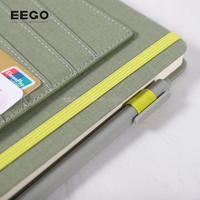 2025 cahier de Journal à couverture rigide personnalisé planificateur de budget financier avec boucle de stylo porte-carte
