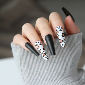 <strong>Pink</strong> Full Cover False <strong>Nails</strong> with Designs Cute Glue on <strong>Nails</strong> for Women Girls <strong>Nail</strong> Art Decorations - Product Image 6