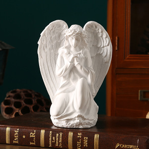 Mystic Arts Angel Figurine Set Resin White 4 Pieces Decorative Home Church Desktop Ornament - Product Image 4