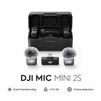 Mic Mini 2S Lavalier-Mikrofon mit Eingebauter Batterie für 3,5mm Steckanschluss Live-Streaming Geräuschunterdrückung