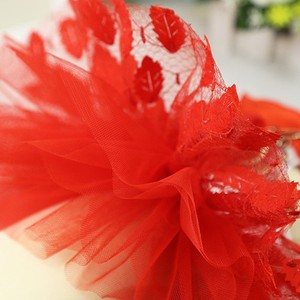Shine And Shine Pet Wedding Dress Red Purple Leaf Pattern Glittering Skirt <b>For</b> Dog <b>Cat</b> Summer <b>Clothes</b> - Product Image 5