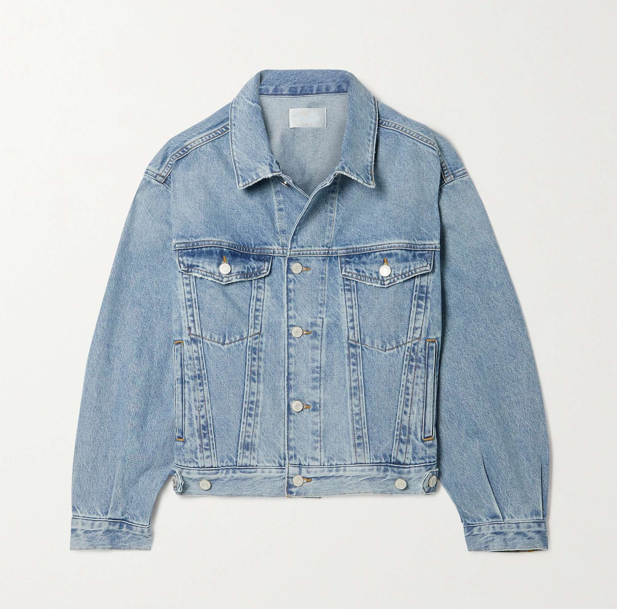 Veste en Denim organique pour femmes, 20 pièces, couleur bleu à faible quantité minimale de commande et central