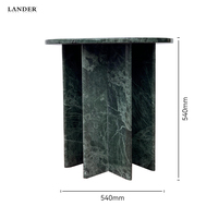 Lander Table d'appoint moderne de luxe en marbre Table console Verde beige pour la maison pour le salon ou la chambre à coucher
