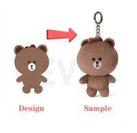 Porte-clés de poupée de dessin animé, jouet personnalisé en peluche douce, personnalisé pour votre