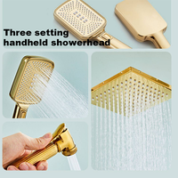 Ensemble de douche intelligent moderne de luxe avec affichage LED, système de robinetterie de bain