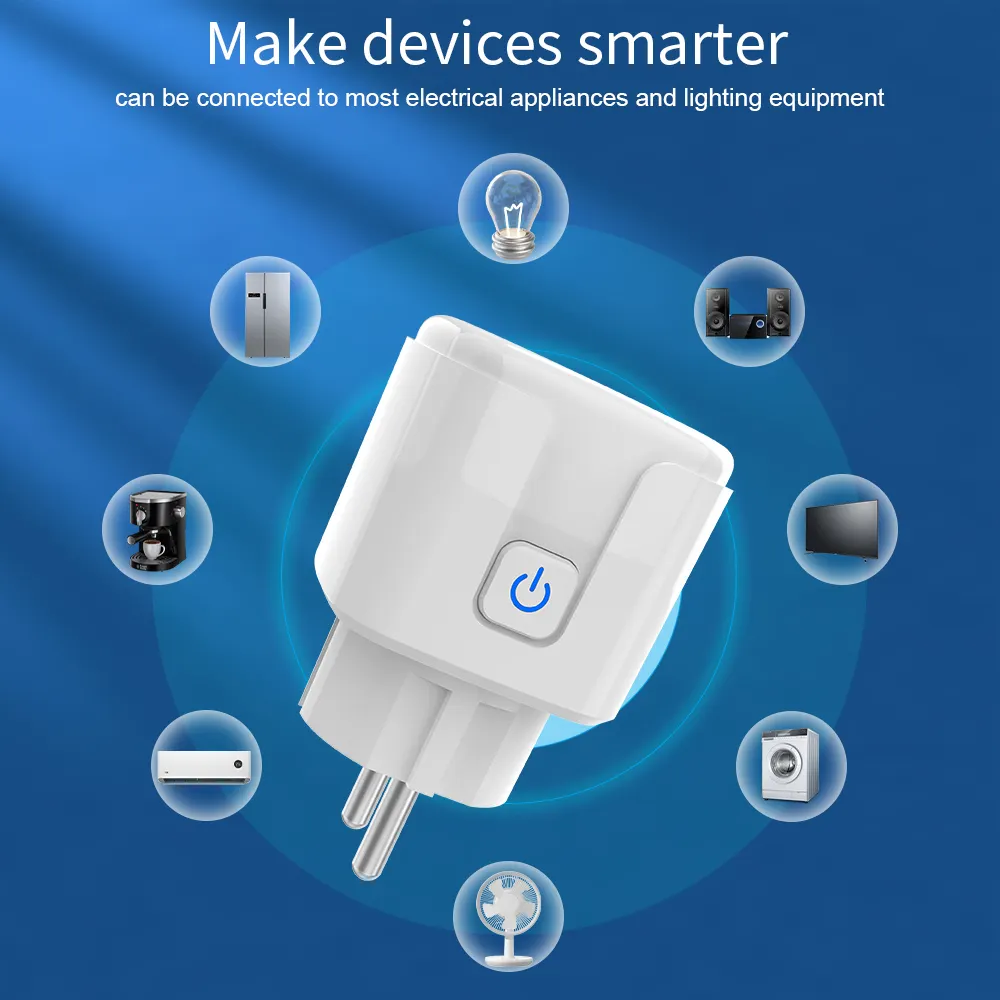 Tuya Smart Socket WIFI FR EU Plug presa elettrica funzione di conto alla rovescia per Monitor Enchufe inteligente