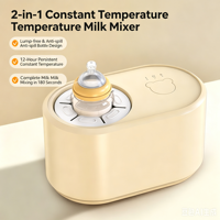 YOOHAN Agitateur de biberons automatique 2-en-1 avec eau chaude constante, station d'alimentation pour bébé rechargeable par USB, désinfection en 5 minutes