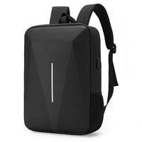 Tas Ransel Anti Maling USB Charging Oxford Nylon Tahan Air Warna Hitam untuk Laptop Bisnis Pria, Custom Pabrik BSCI